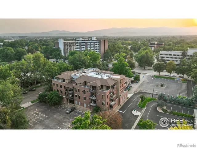 a aerial view of a house with a garden
