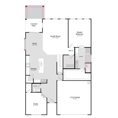 a view of a house with backyard and porch