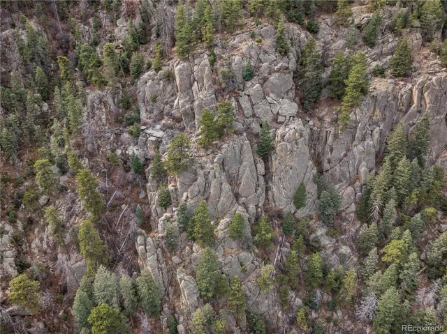 an outdoor space with seating