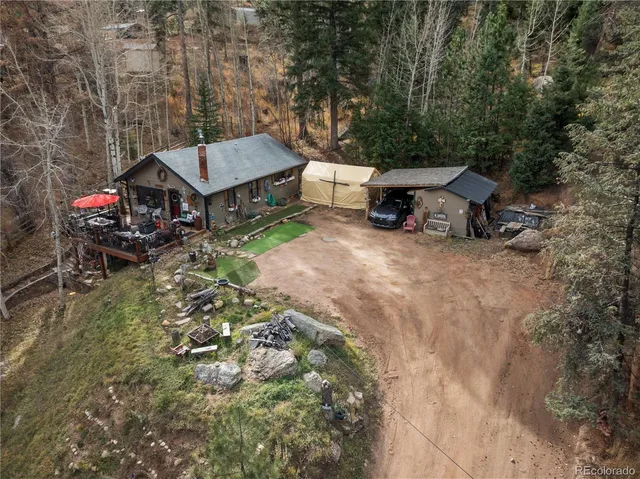 an aerial view of residential houses