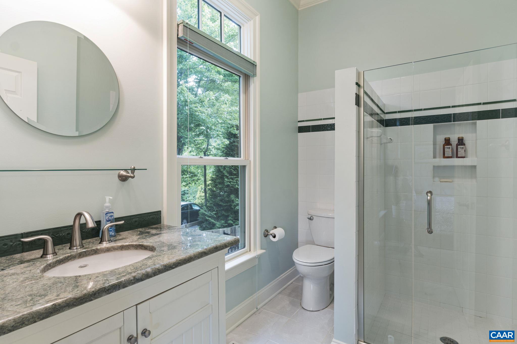 2025 Farringdon Road Keswick, VA 22947 - Photo 35 of 55 a bathroom with a granite countertop sink toilet and shower