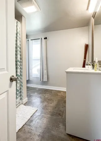 a view of a room with a sink