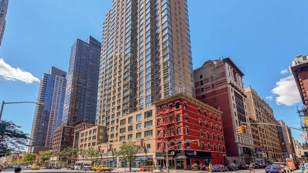 a front view of a building