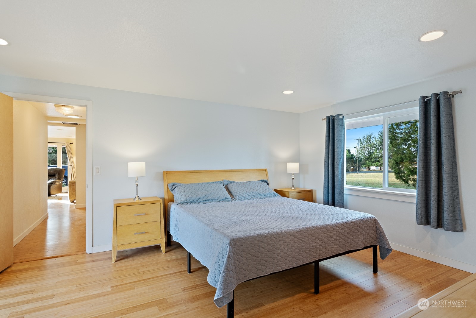 2820 Douglas Road Ferndale, WA 98248 - Photo 13 of 40 a bedroom with a bed and a large window