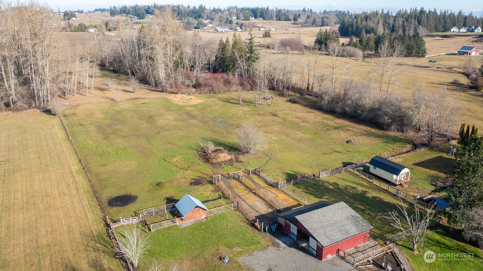 2820 Douglas Road Ferndale, WA 98248 - Photo 36 of 40 an aerial view of residential houses with outdoor space