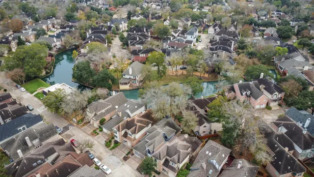 an aerial view of multiple house