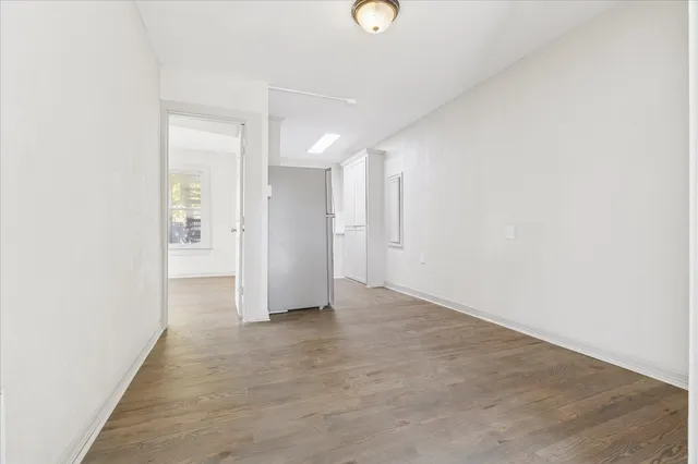 an empty room with a natural light