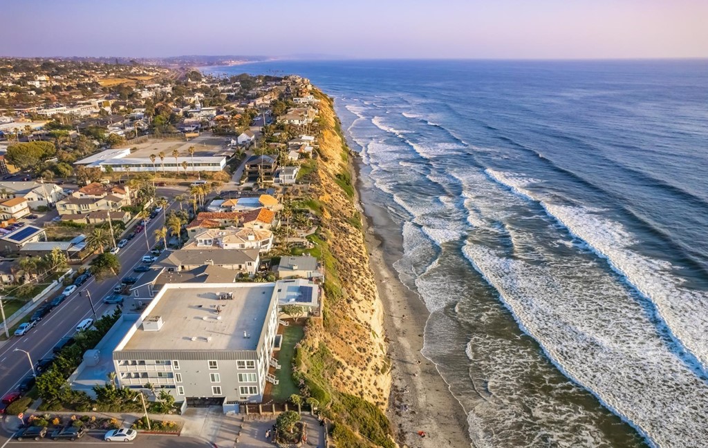 510 4th Street, Unit 3C Encinitas, CA 92024 - Photo 27 of 30 an aerial view of residential houses with outdoor space