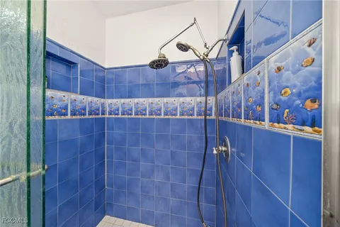 a view of a wooden door