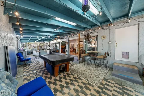 a room with furniture