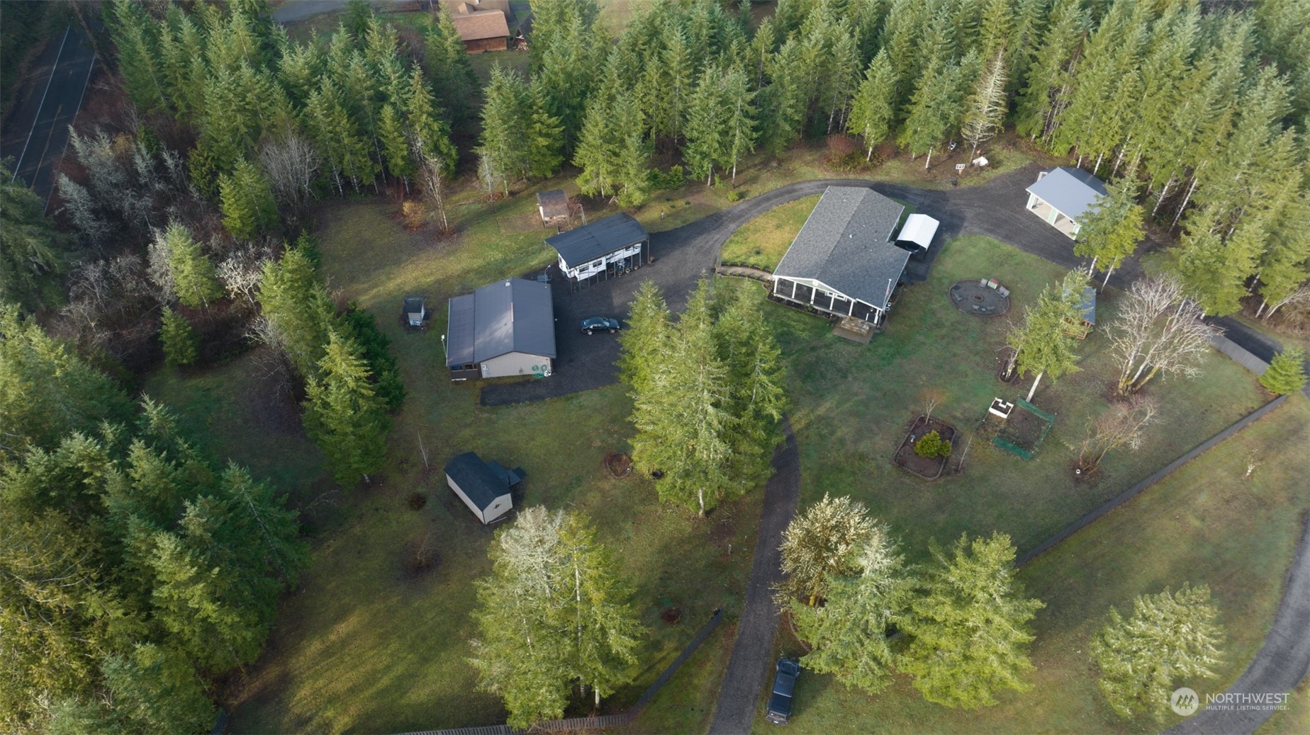 123 South Union Road Elma, WA 98541 - Photo 28 of 30 an aerial view of a house with a yard