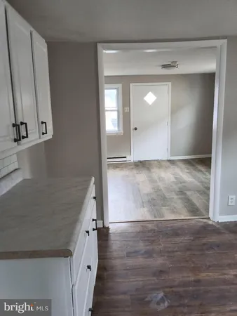 a view of a kitchen cabinets