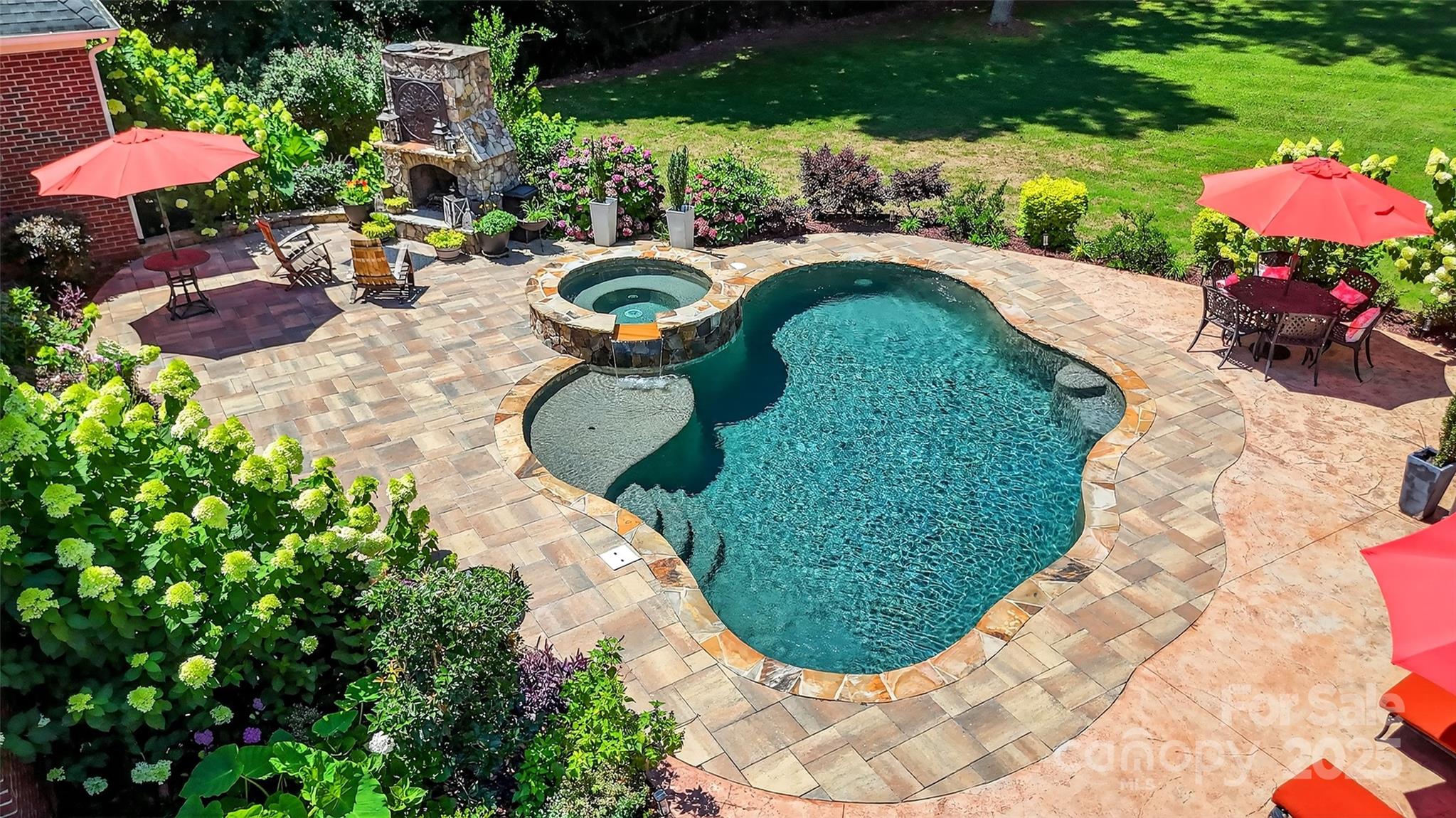 3575 Gordon Street Terrell, NC 28682 - Photo 14 of 48 a view of a swimming pool with a yard