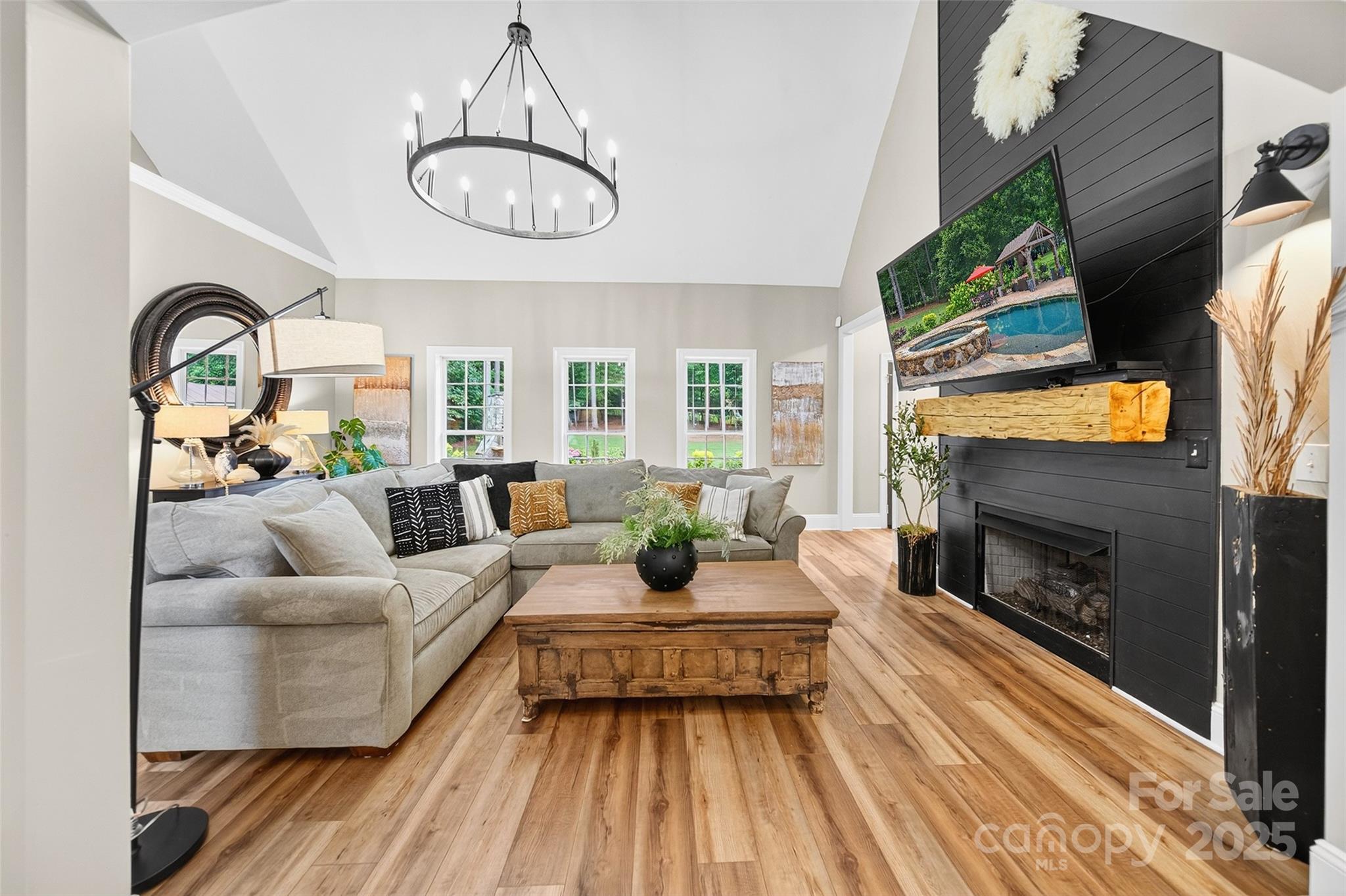 3575 Gordon Street Terrell, NC 28682 - Photo 21 of 48 a living room with furniture and a fireplace