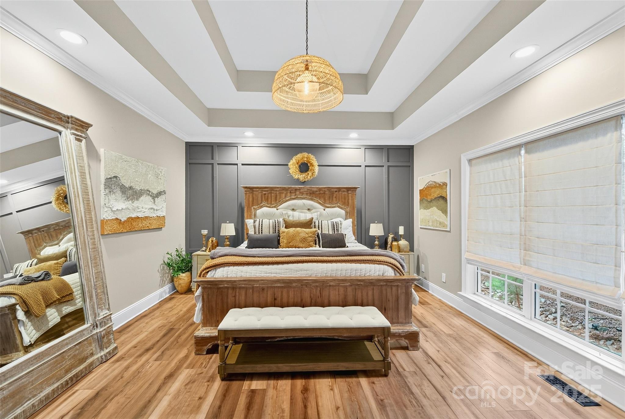 3575 Gordon Street Terrell, NC 28682 - Photo 34 of 48 a bedroom with a bed and a large window with the outer view