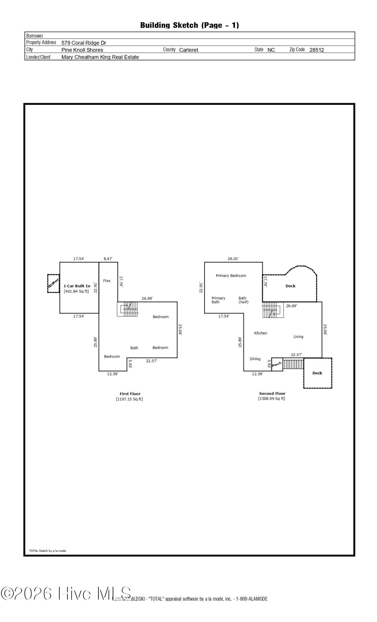579 Coral Ridge Road Pine Knoll Shores, NC 28512 - Photo 66 of 67 Sketch/Floorplan