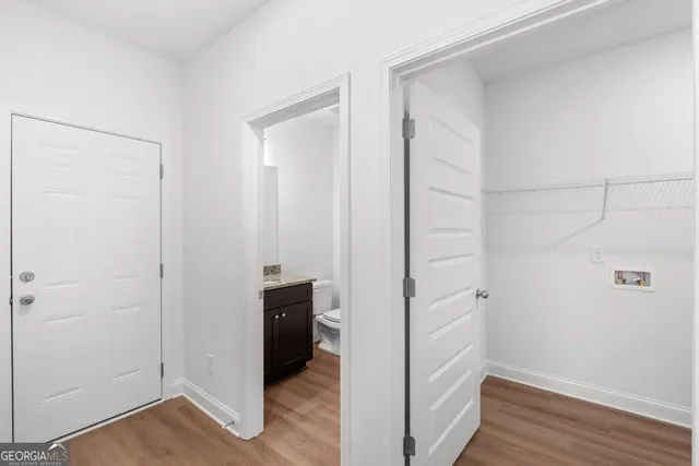 a view of bathroom with a shower