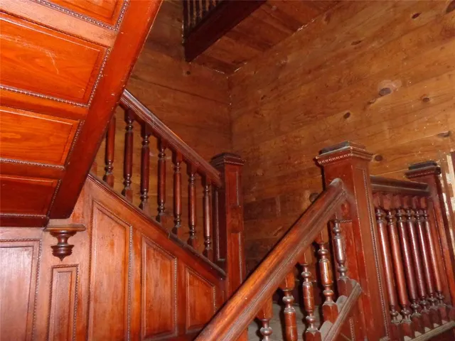 a view of stairs