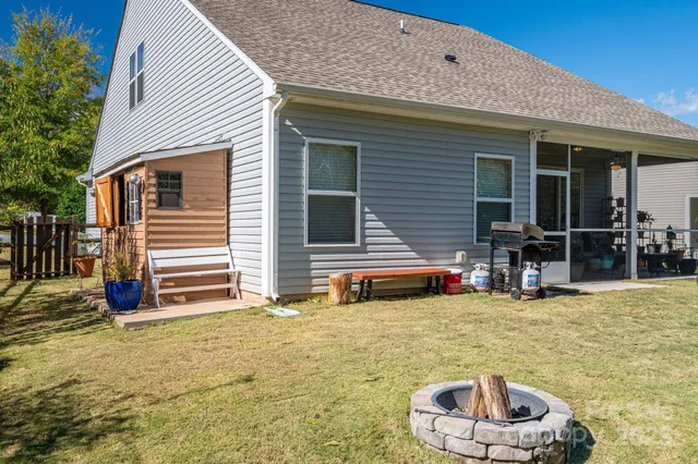 a view of a house with a patio