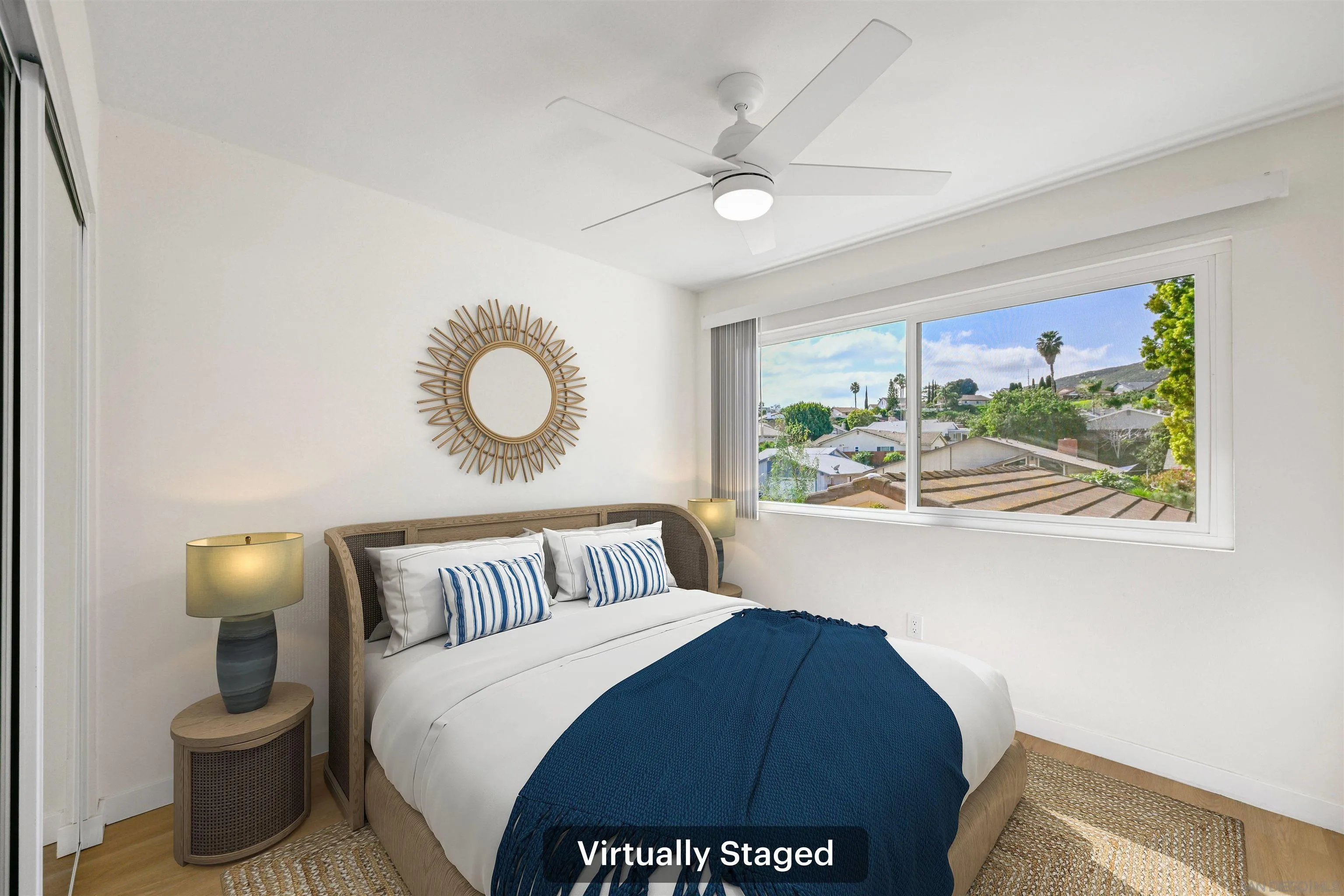 11218 Poblado Road San Diego, CA 92127 - Photo 35 of 35 a bedroom with a bed and a painting on the wall