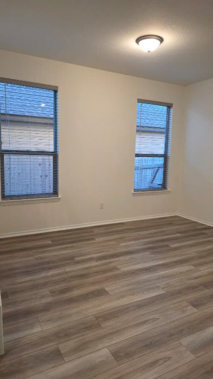 1609 Red Berry Pass Georgetown, TX 78628 - Photo 19 of 29 an empty room with wooden floor and windows
