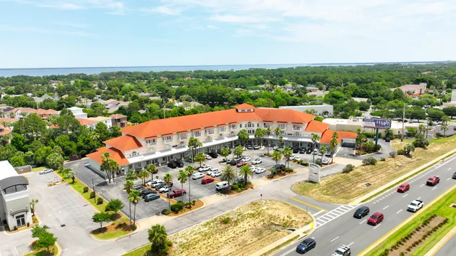 an aerial view of multiple house