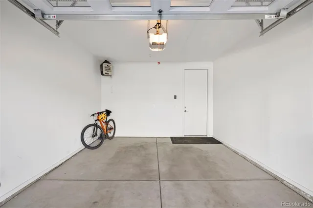 a view of a garage with rack on the wall