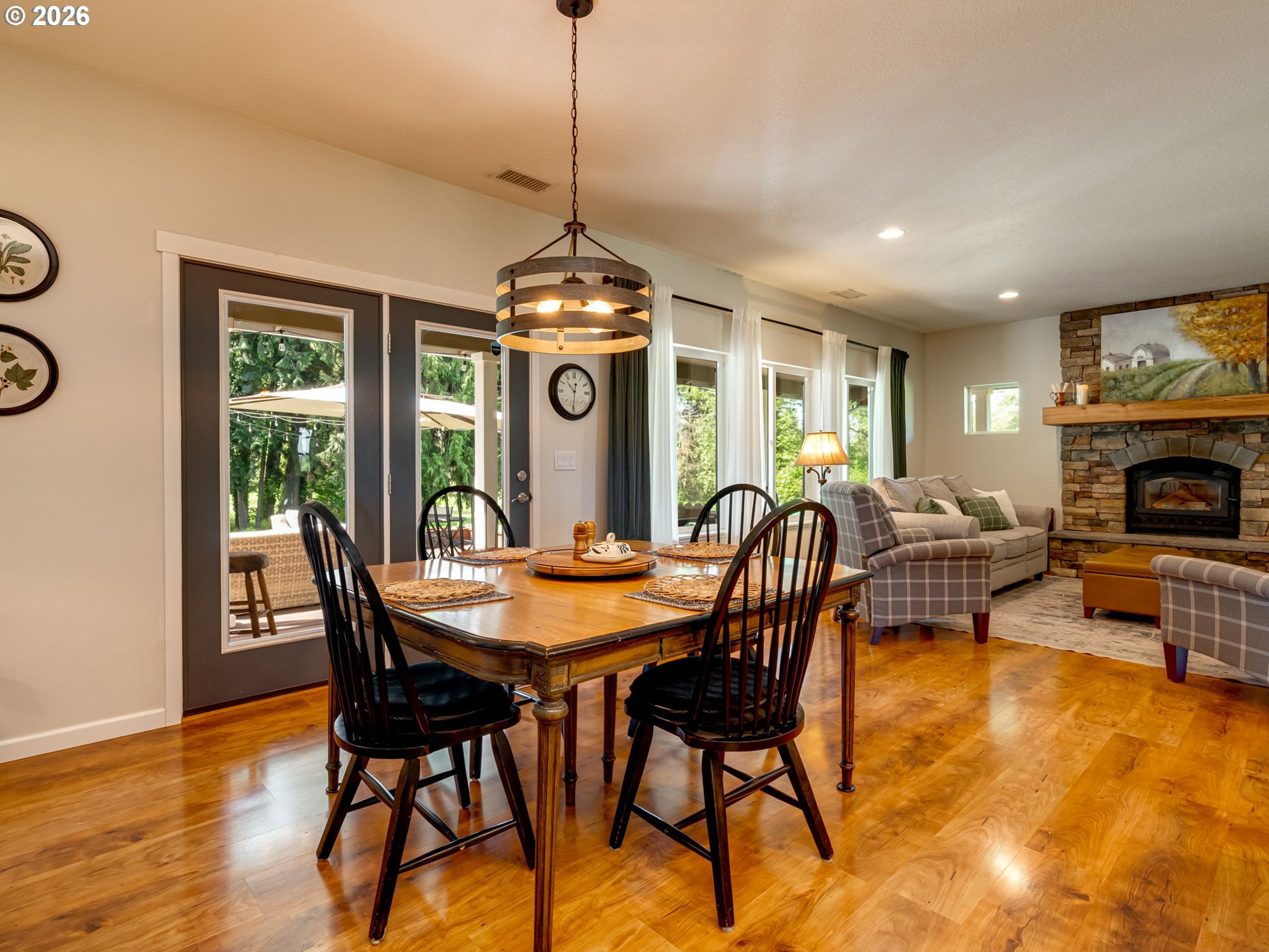 14200 South Union Mills Road Mulino, OR 97042 - Photo 15 of 46 a view of a dining room with furniture window and wooden floor