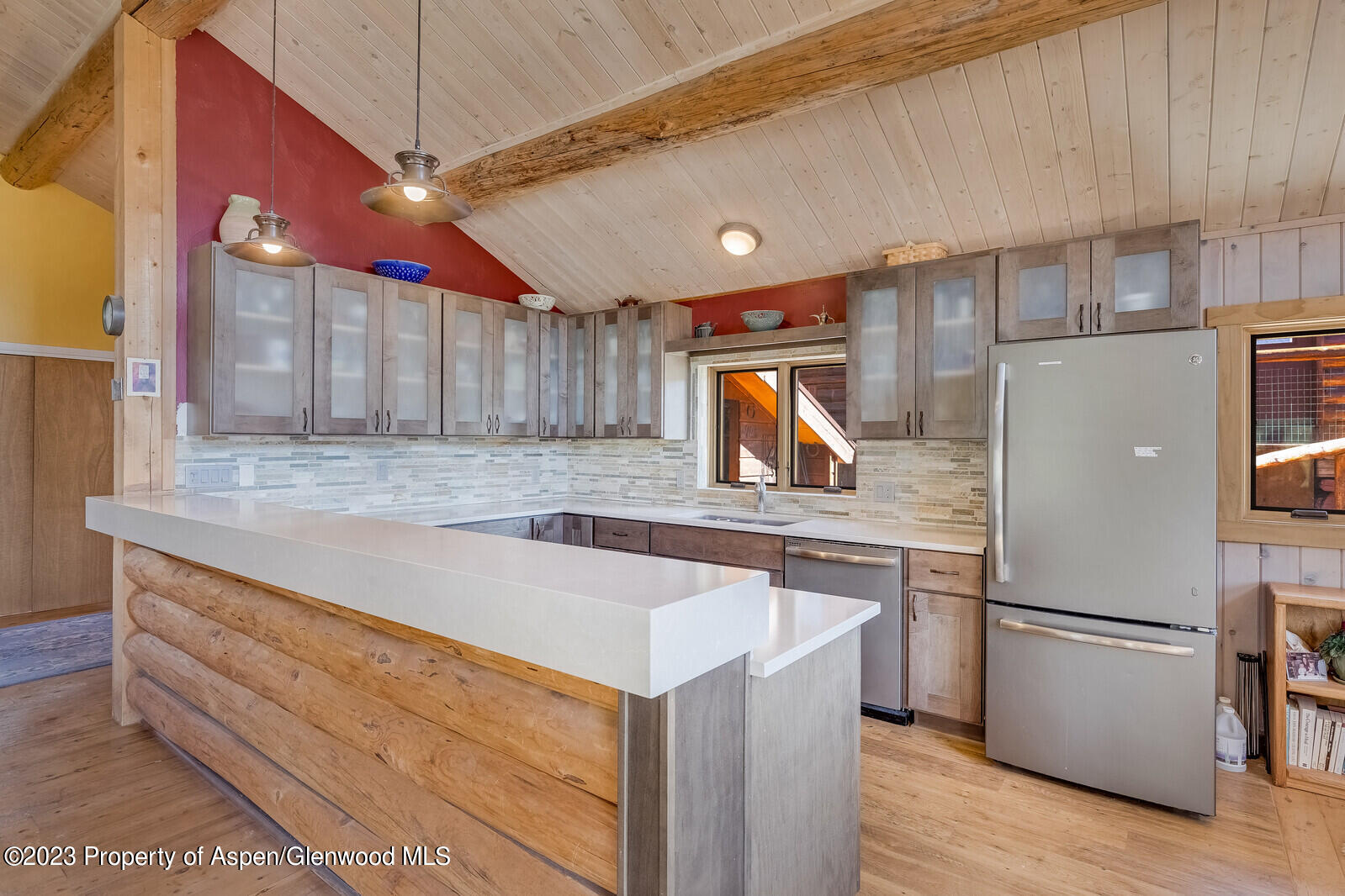 903 McLaughlin Lane Basalt, CO 81621 - Photo 9 of 28 a kitchen with stainless steel appliances granite countertop a refrigerator a sink and a stove