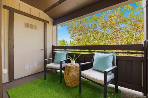 a outdoor living space with furniture