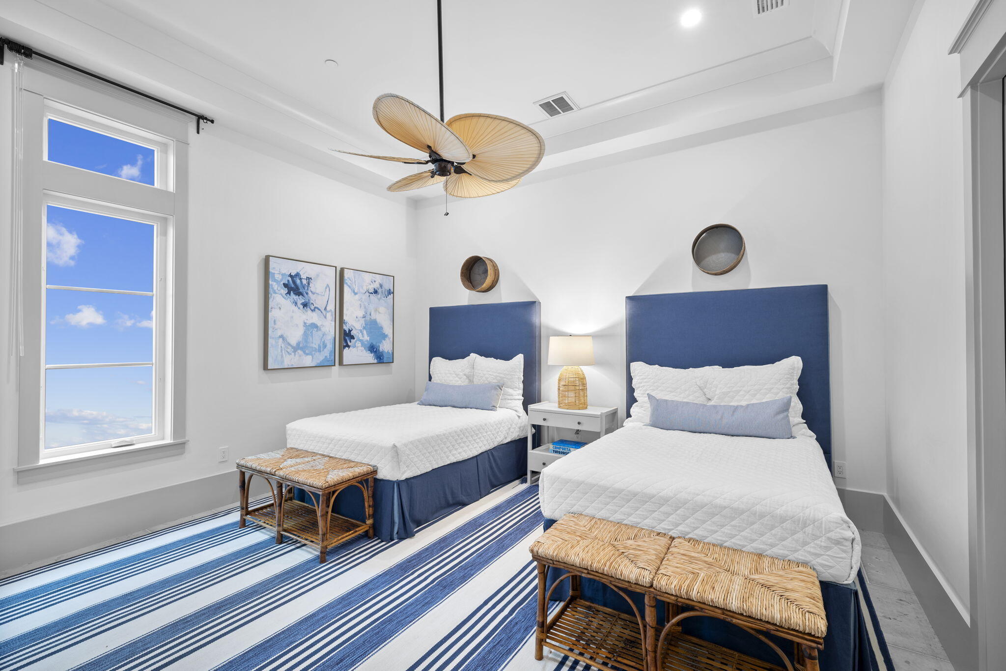 71 Chivas Lane Santa Rosa Beach, FL 32459 - Photo 28 of 128 a bedroom with a bed and a chandelier