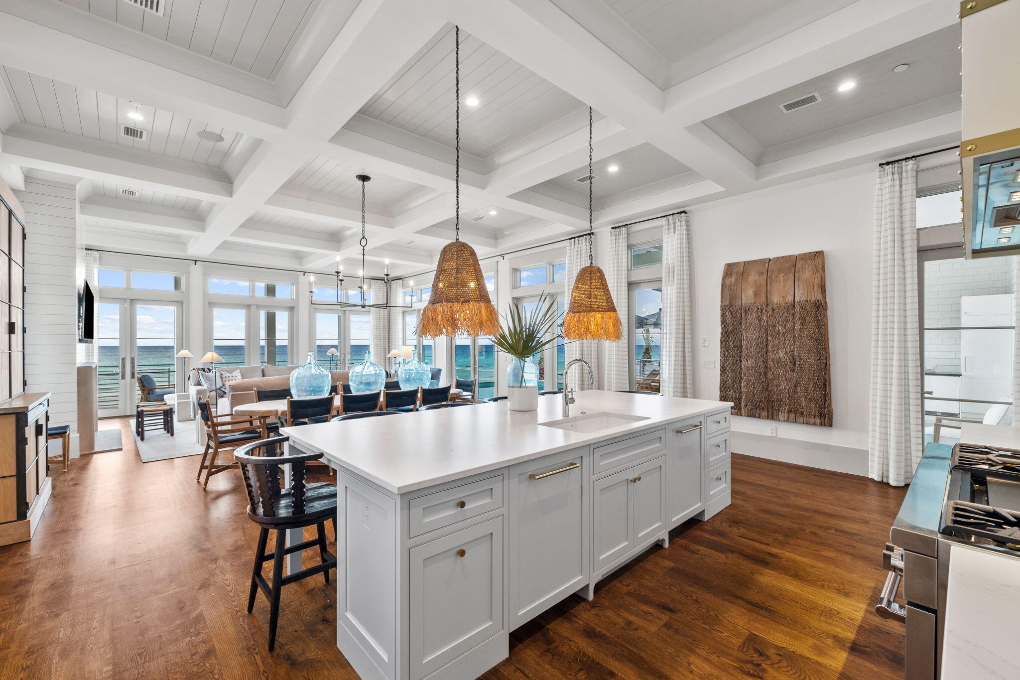 71 Chivas Lane Santa Rosa Beach, FL 32459 - Photo 37 of 128 a large white kitchen with a large window and stainless steel appliances