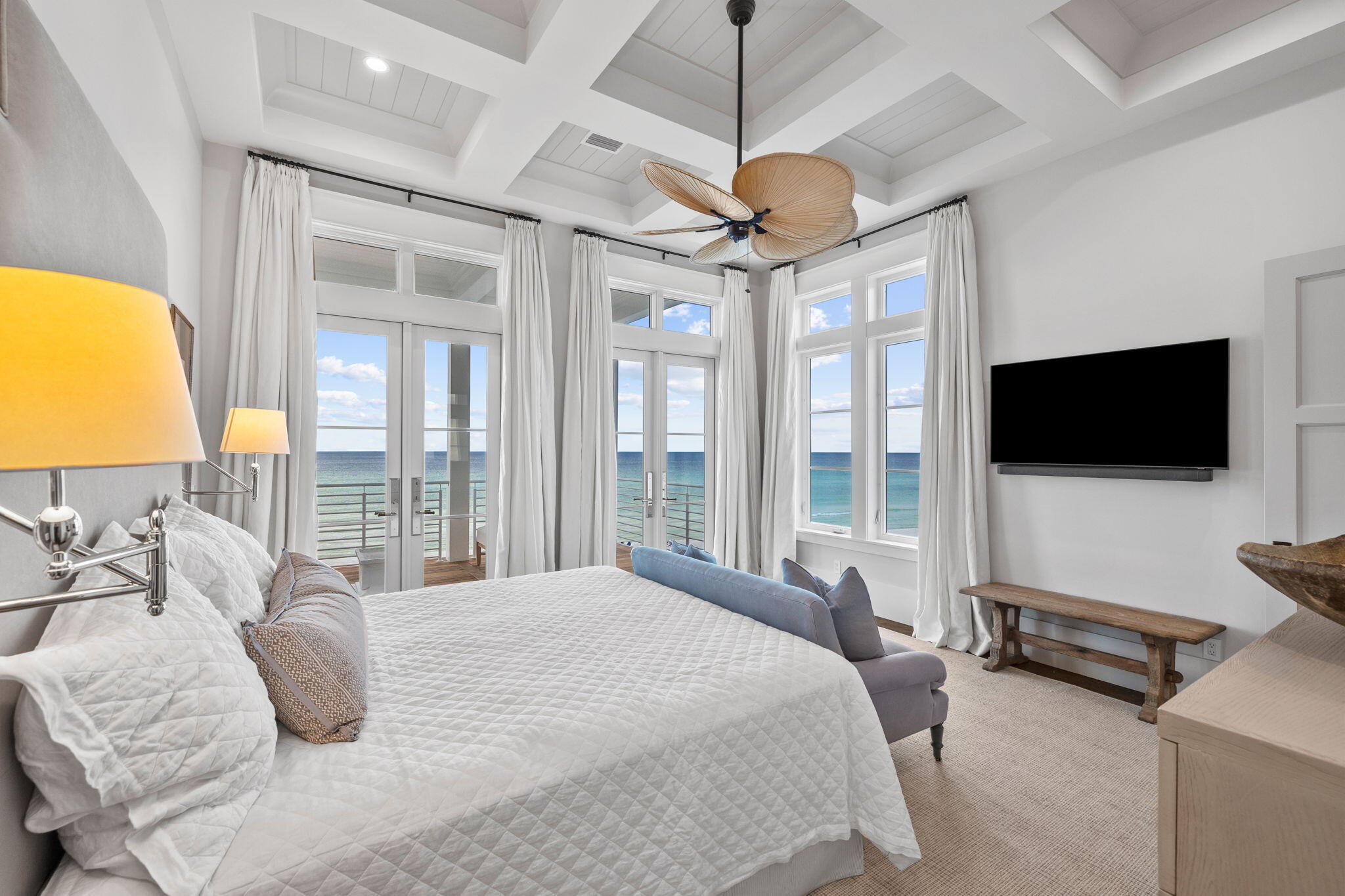 71 Chivas Lane Santa Rosa Beach, FL 32459 - Photo 66 of 128 a bedroom with a bed and a flat tv screen on dresser