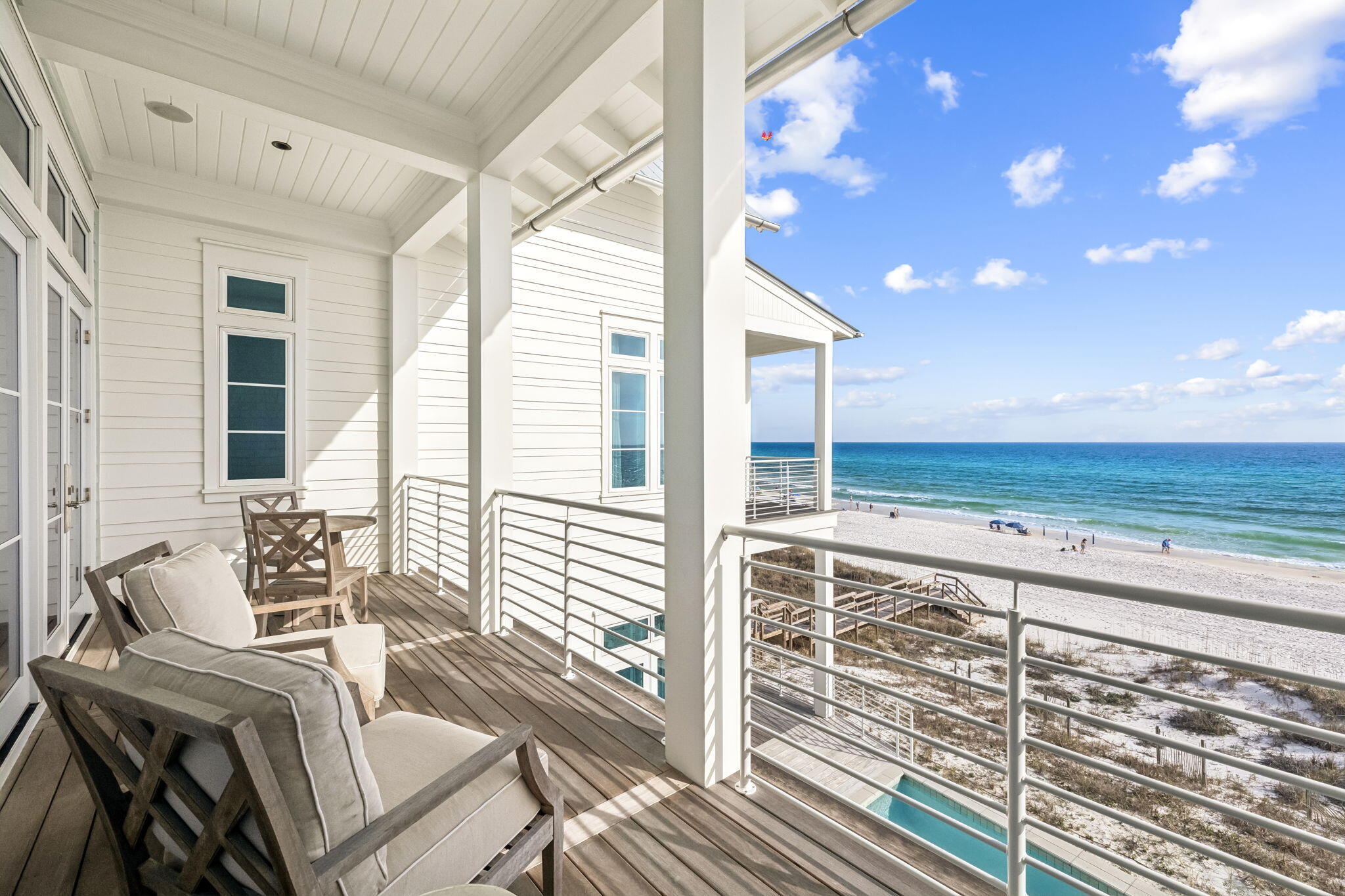 71 Chivas Lane Santa Rosa Beach, FL 32459 - Photo 90 of 128 a view of a living room with a floor to ceiling window and wooden floor