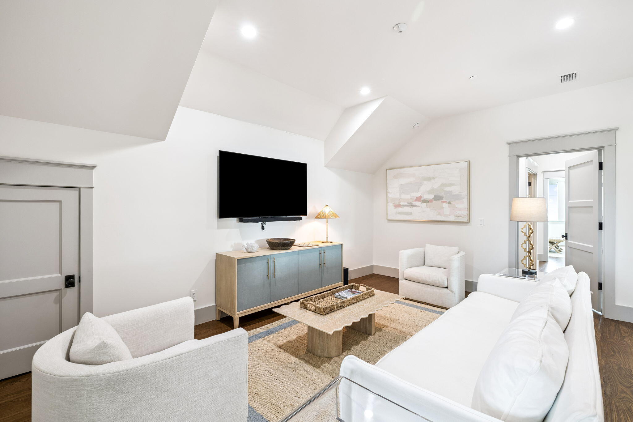 71 Chivas Lane Santa Rosa Beach, FL 32459 - Photo 96 of 128 a living room with furniture and a flat screen tv