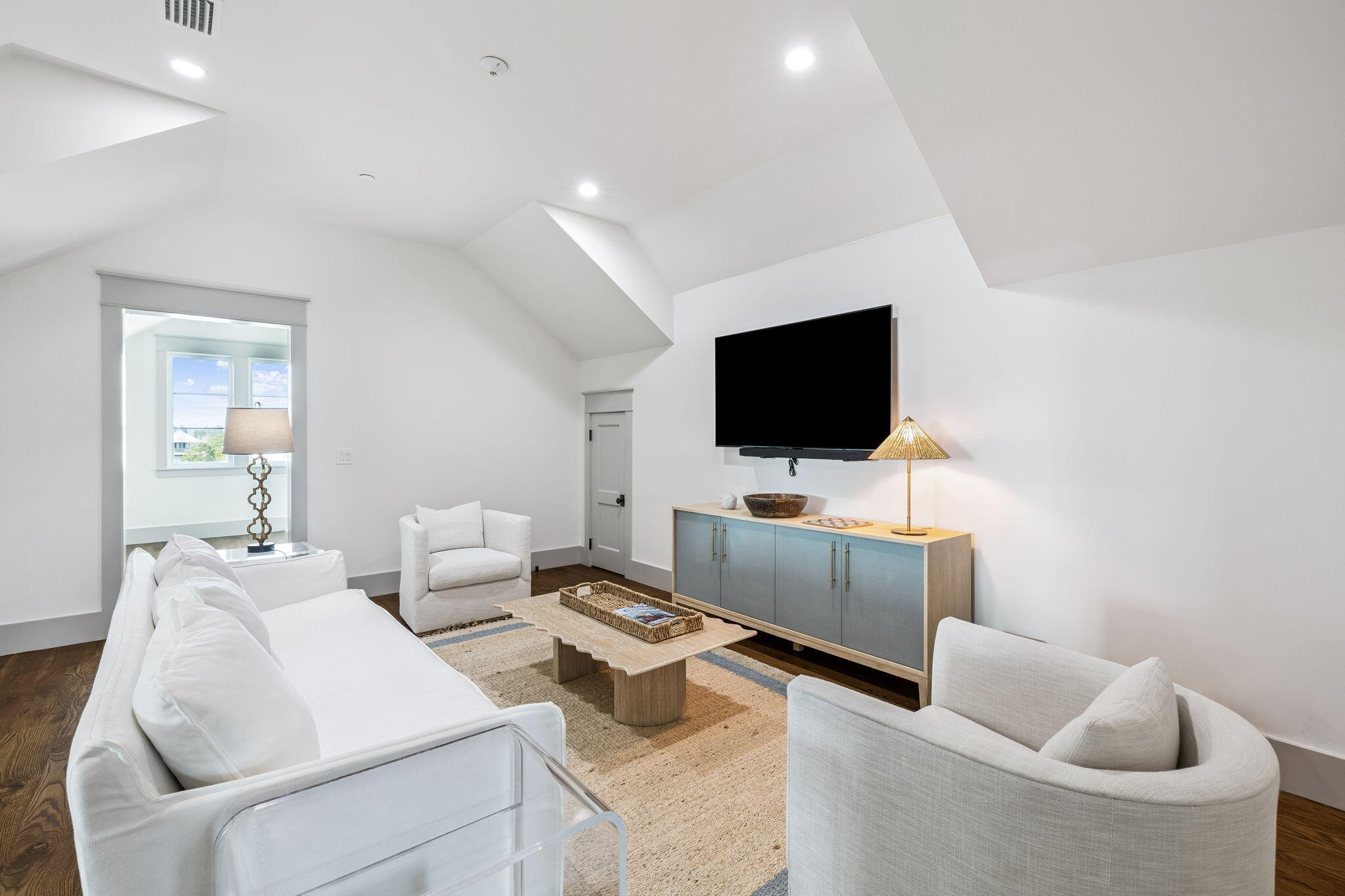 71 Chivas Lane Santa Rosa Beach, FL 32459 - Photo 97 of 128 a living room with furniture and a flat screen tv
