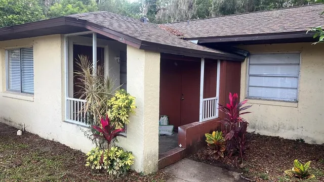 a front view of a house