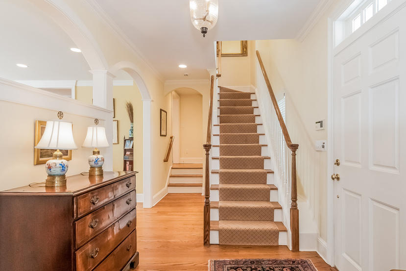 39 Brushy Ridge Road New Canaan, CT 06840 - Photo 8 of 57 a view of entryway and hall with wooden floor