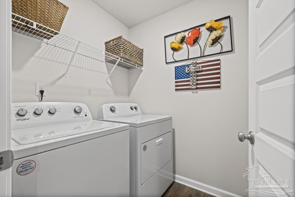 5443 Peach Drive Pace, FL 32571 - Photo 29 of 34 a utility room with dryer and washer