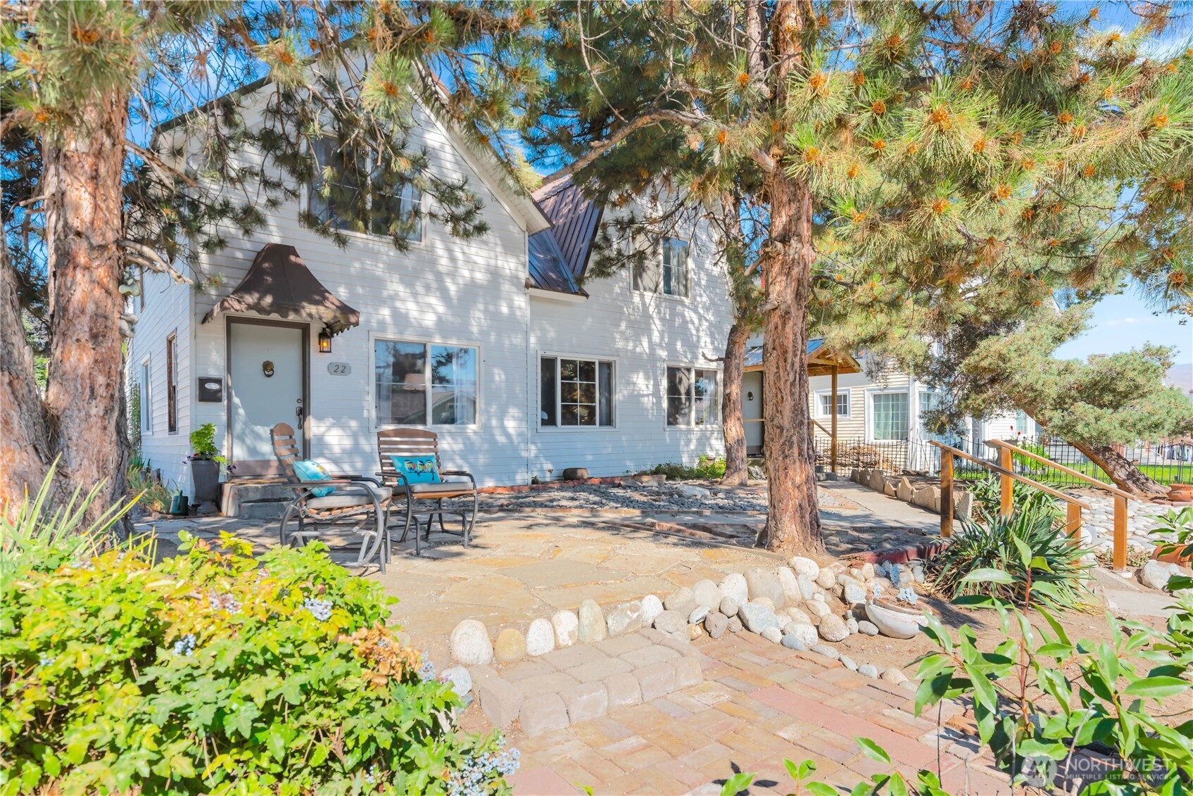 a building with trees in front of it