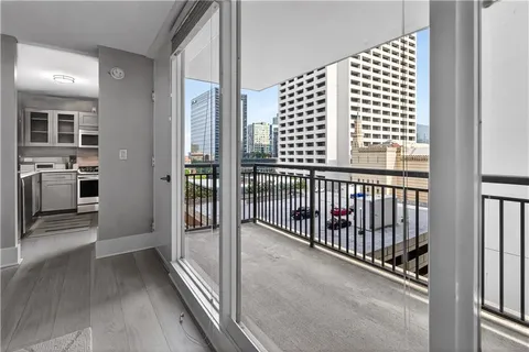a view of a balcony