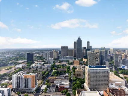 a city view with lot of high rise buildings