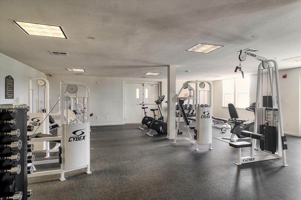 1883 Agnew Road, Unit 341 Santa Clara, CA 95054 - Photo 25 of 38 a view of a room with gym equipment