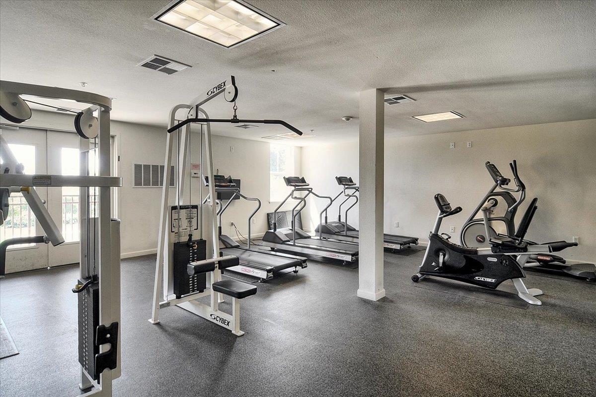 1883 Agnew Road, Unit 341 Santa Clara, CA 95054 - Photo 26 of 38 a view of a room with gym equipment