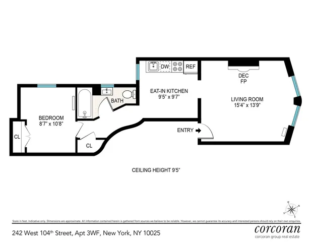 $619,000 | 242 West 104th Street, Unit 3WF | Upper West Side