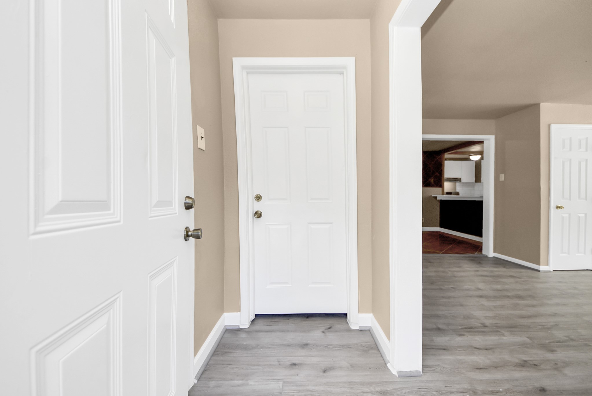 2510 Delaware Avenue League City, TX 77573 - Photo 3 of 38 a view of a hallway with wooden floor and closet