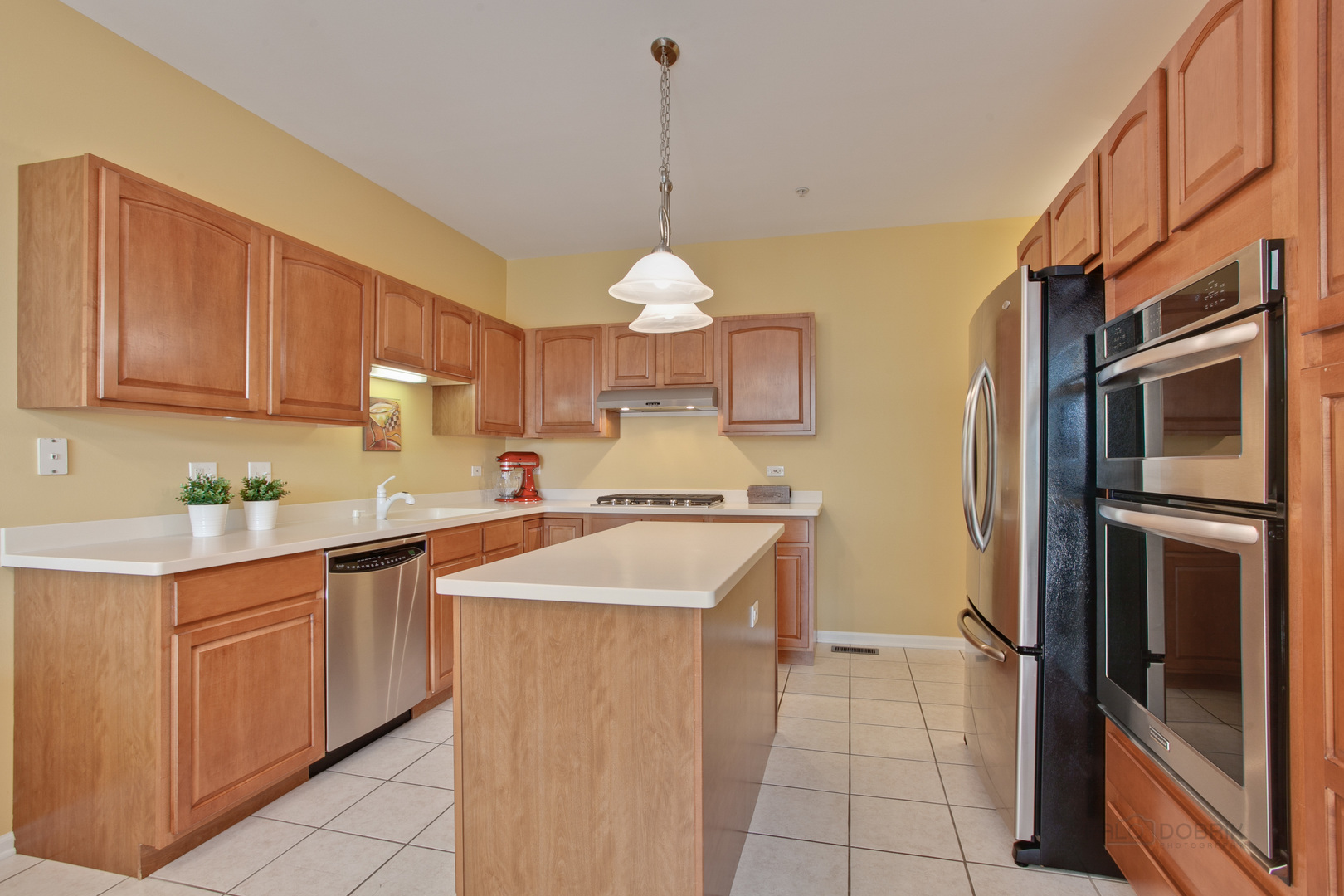 5451 McDonough Road Hoffman Estates, IL 60192 - Photo 7 of 30 a kitchen with a sink refrigerator and cabinets