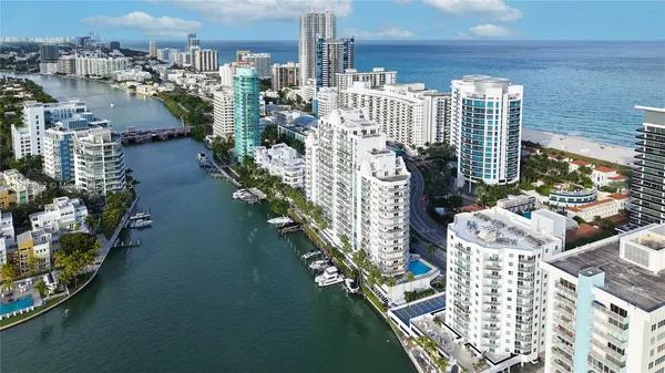 a view of a city with tall buildings