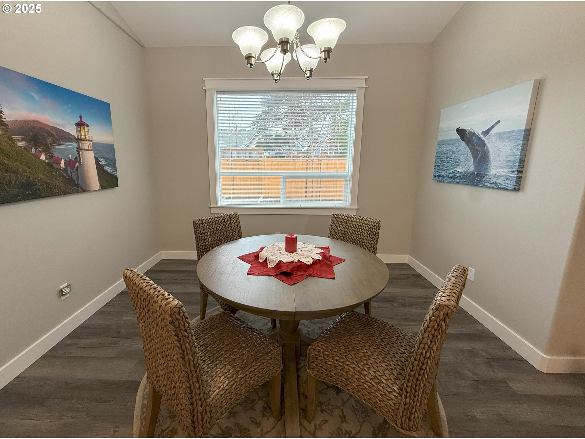 4055 Caddington Lane Florence, OR 97439 - Photo 20 of 48 a view of a dining room with furniture and chandelier