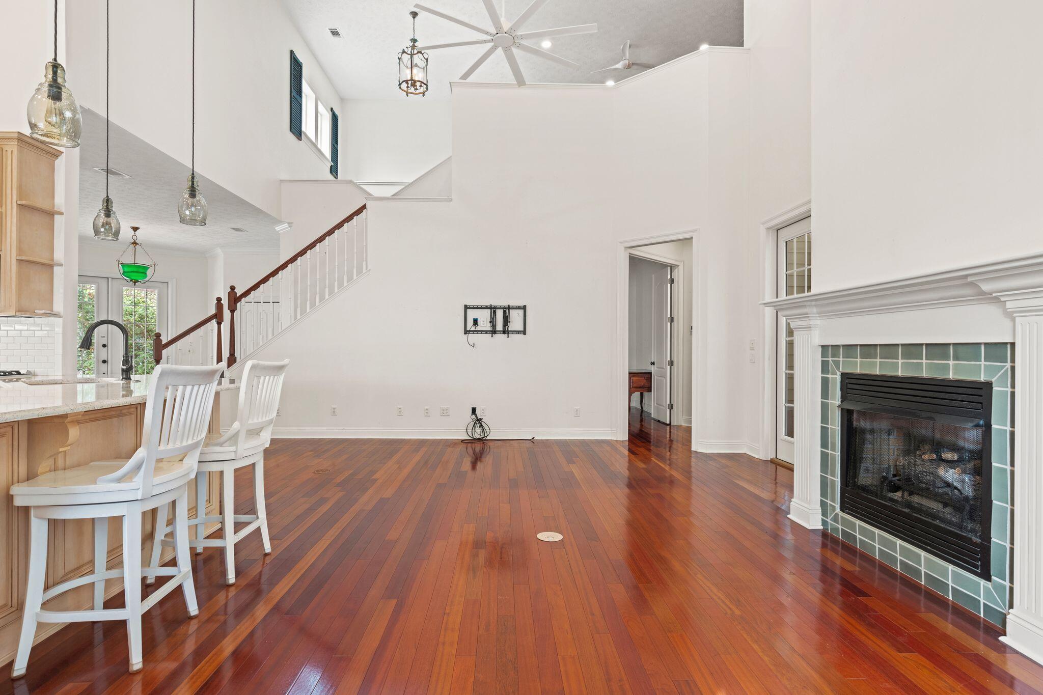 31 Seabreeze Place Inlet Beach, FL 32461 - Photo 27 of 67 a view of empty room with wooden floor and fireplace
